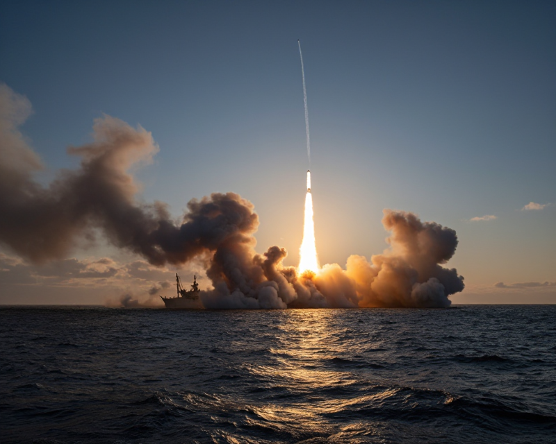 Missile Launch over East Sea