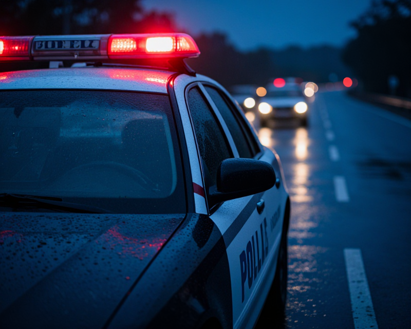Cinematic Highway Night Scene