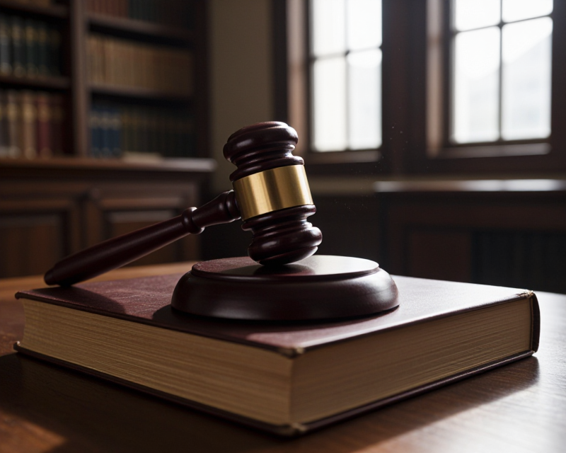Judicial Gavel and Law Book