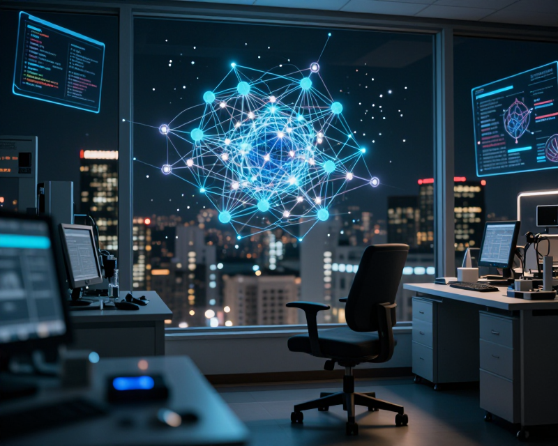 Symbolic representation of AI talent drain in Korea