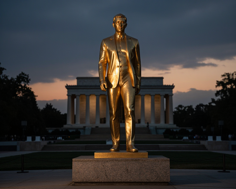 Golden Trophy Statue in DC