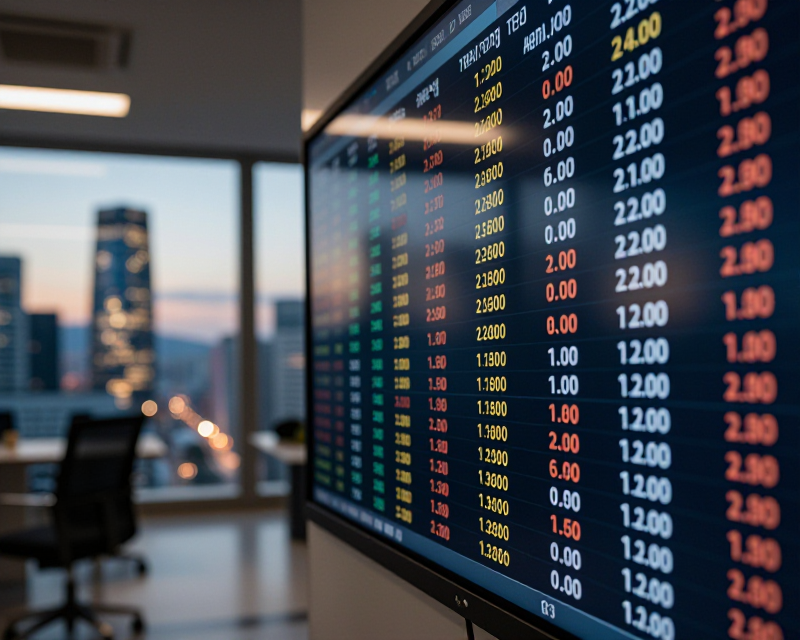 Stock Market Display in Seoul