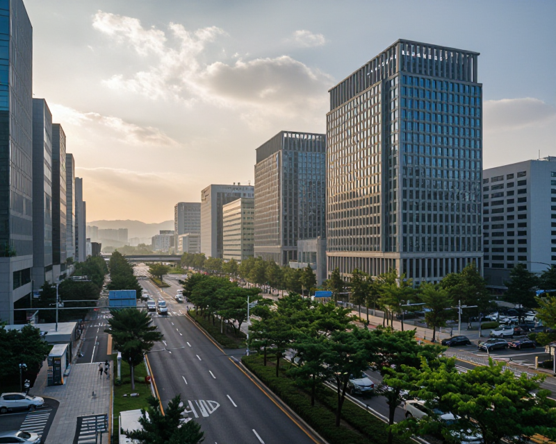 Sunny Morning in South Korea
