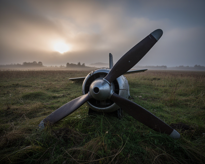Cinematic landscape of the accident site atmosphere